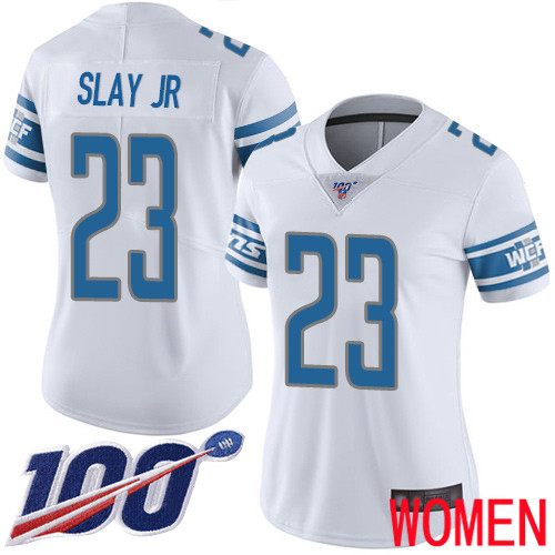 Detroit Lions Limited White Women Darius Slay Road Jersey NFL Football 23 100th Season Vapor Untouchable